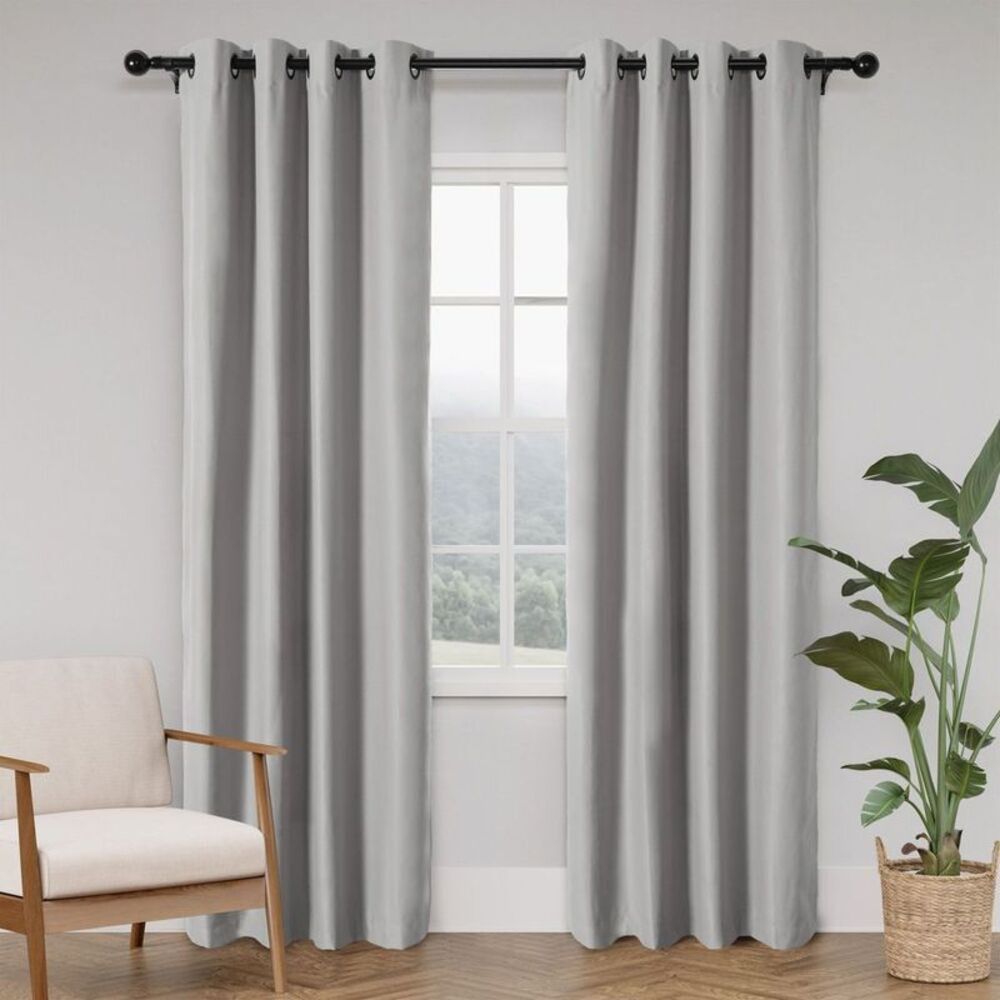 Awesome Home -  Soft Cotton Feel Twill Polyester Blac Gray